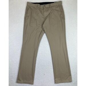 Volcom Pants Mens 38 (Fits 40x32) Beige Chino Flat Front Straight Leg Skate